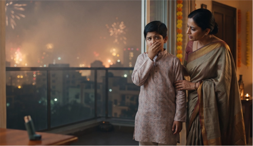childhood asthma during Diwali